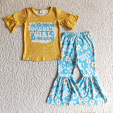 DADDY'S GIRLS yellow and blue girls clothing