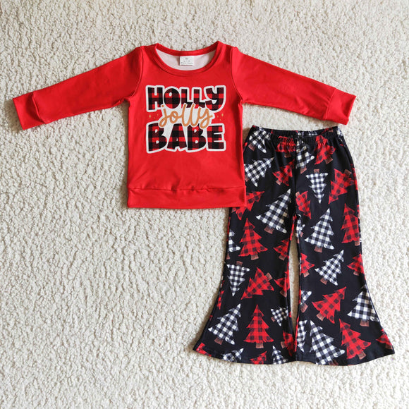 Christmas Holly babe red girls clothing