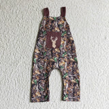 camo brown deer boys romper