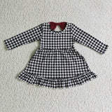 black and grey milk silk  girls dress