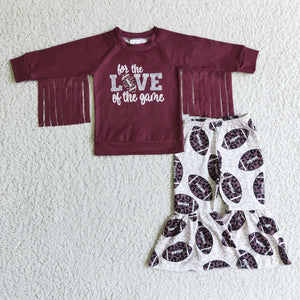 football tassel girls clothing