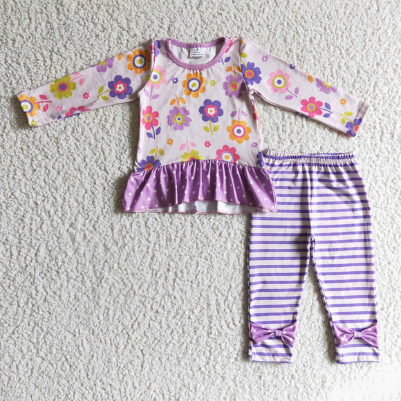 purple flower girls clothing
