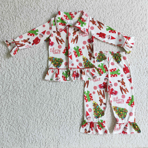 Christmas tree gift girls clothing pajamas