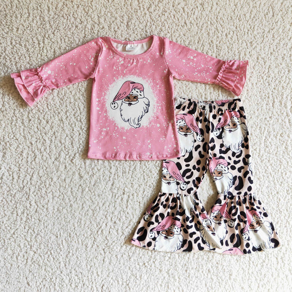Christmas  pink leopard girls clothing