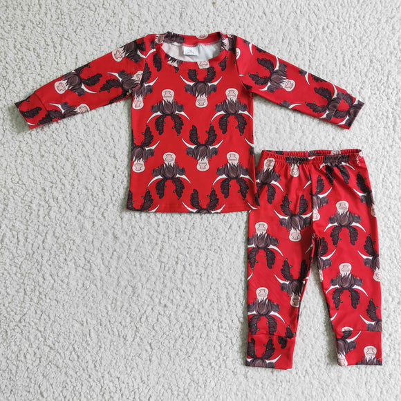 red cow boys pajamas clothing
