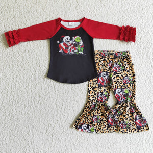 Christmas black and red girls clothing