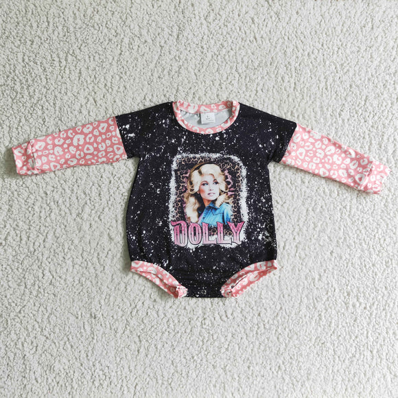 black and pink baby romper