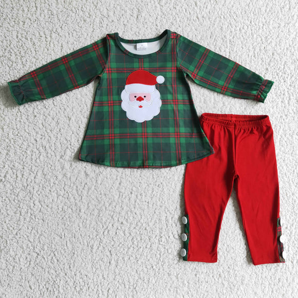 Christmas red and green embroidery clothing