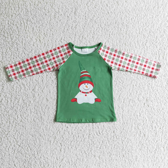 Christmas green snowman t-shirts