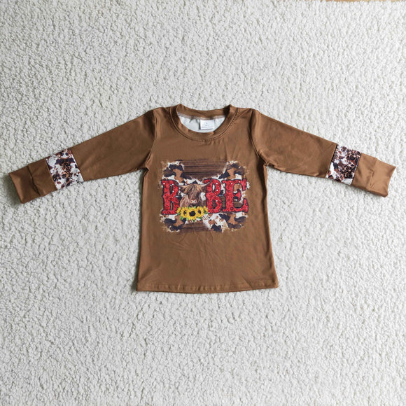 babe cattle brown girls top