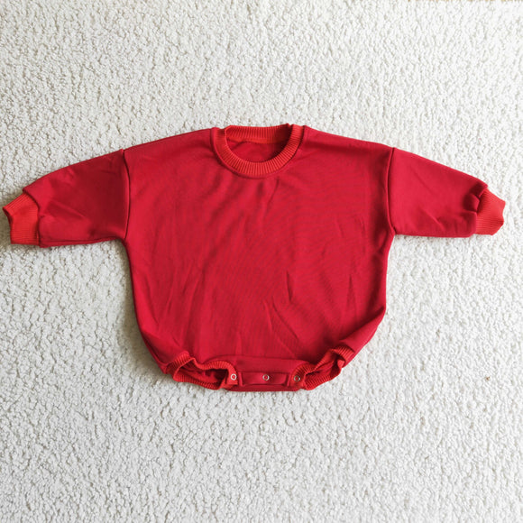 red sweater romper