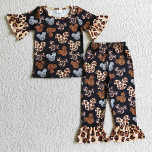 cartoon leopard mouse girls clothing