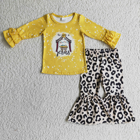 yellow Jesus leopard girls clothing