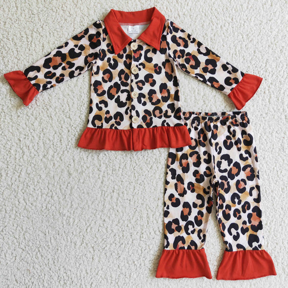 leopard girls pajamas clothing