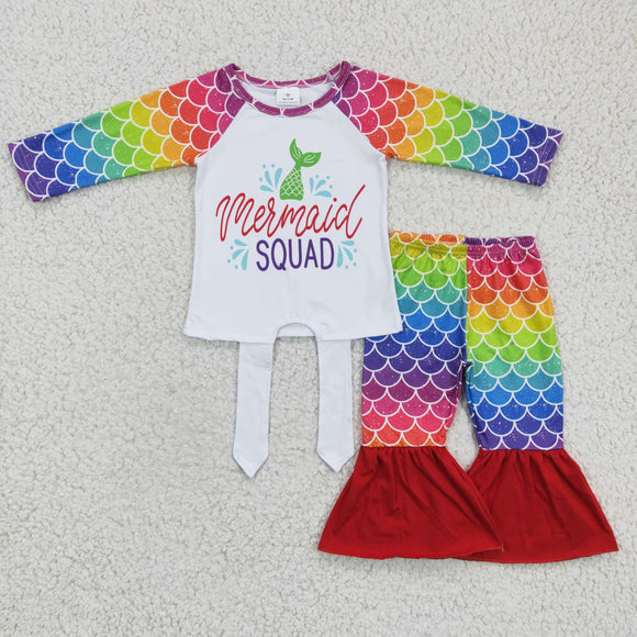 colorful Fish scales girls clothing  outfits