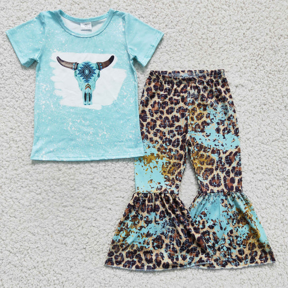 blue cow and leopard girls clothing