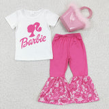 pink Baby girl clothing  outfits with handbag