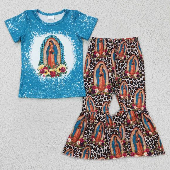 Jesus blue and leopard girls clothing