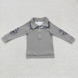 4.5 dinosaur grey pullover