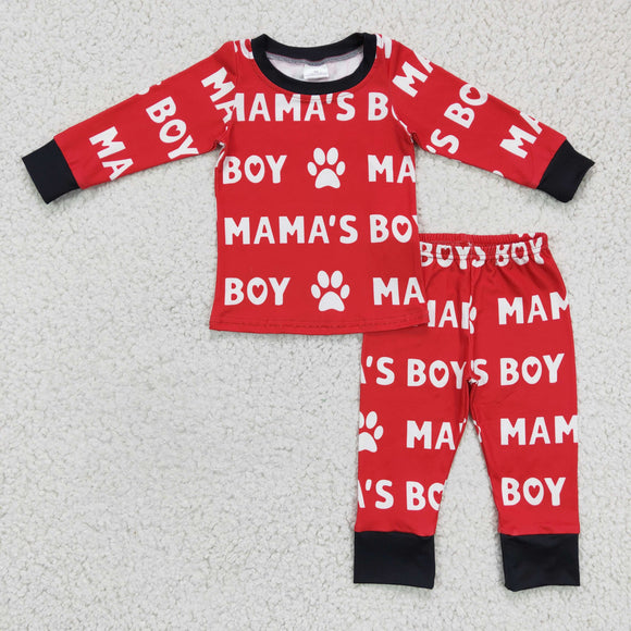MAMA'S BOY red  pajamas