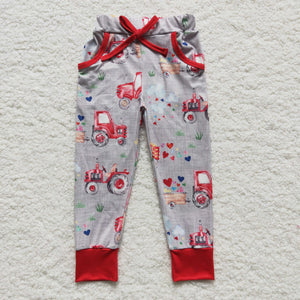 Valentine's Day red car pants