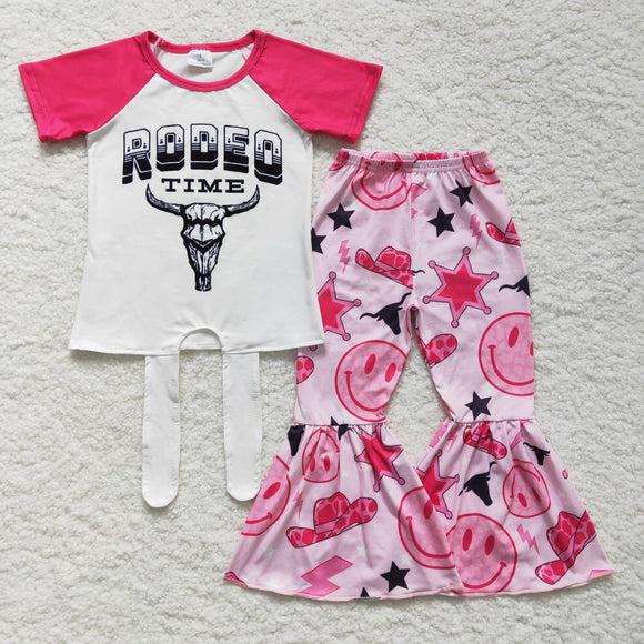 cow RODEO time pink girls clothing