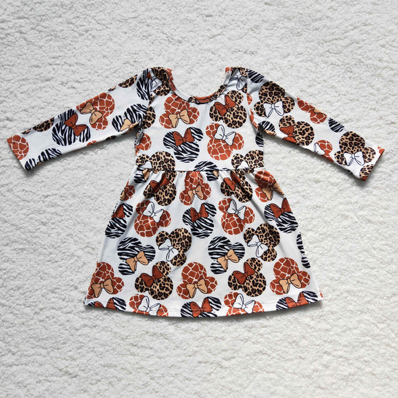 cartoon mouse leopard girls dress