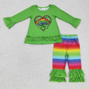 St. Patrick's green lucky girls clothing