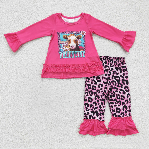 Valentine pink and leopard girls clothing