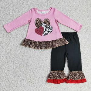 Valentine's Day pink and leopard clothing