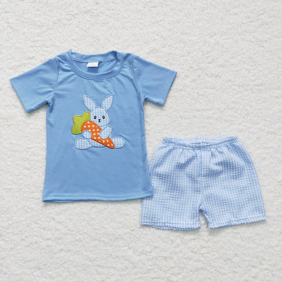 Embroidery Easter blue boy clothing