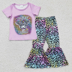 cow purple and leopard girls clothing