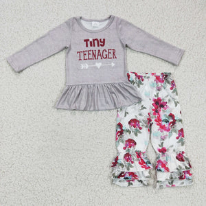 Tiny TEENAGER grey girl clothing  outfits