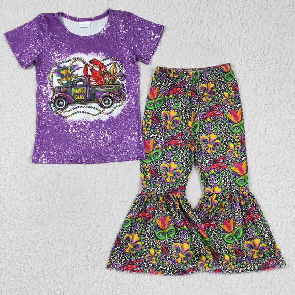 Mardi Gras purple  girls clothing