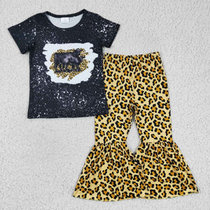 black and leopard cow girls clothing