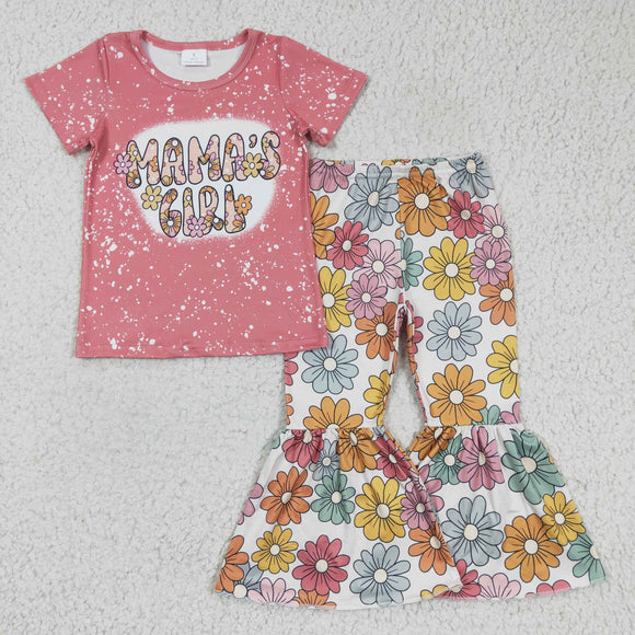 mama's girls flower orange clothing