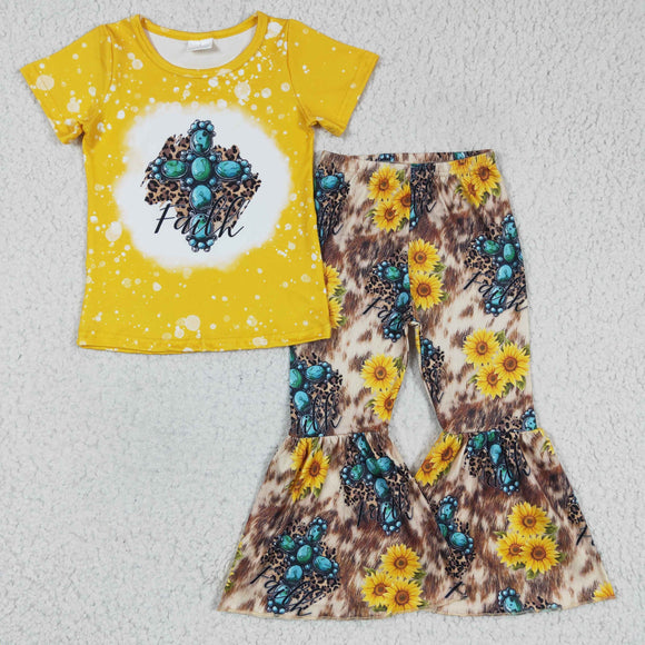 yellow flower girls clothing