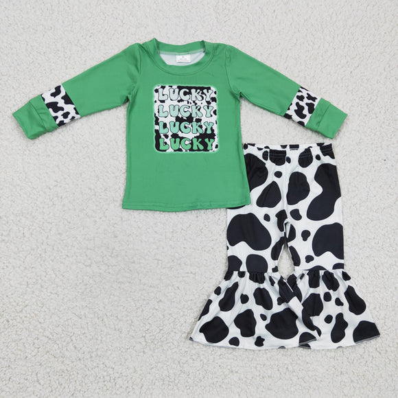 green lucky and cow pants girls clothing