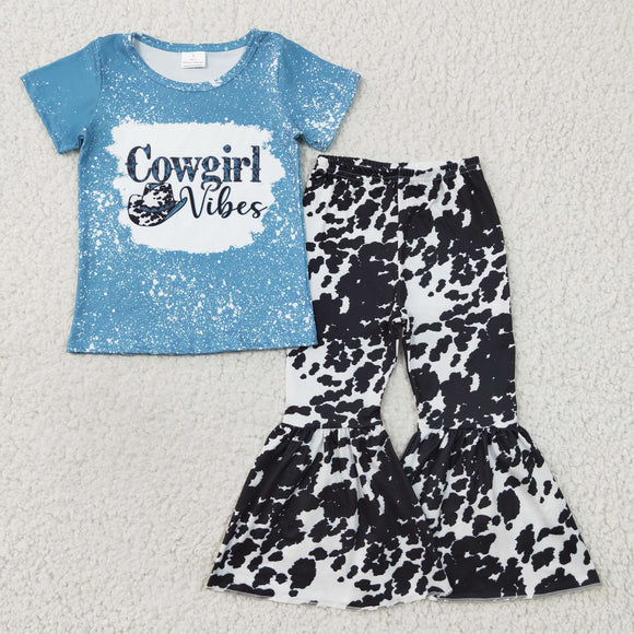 short sleeve blue cowgirl vibes clothing