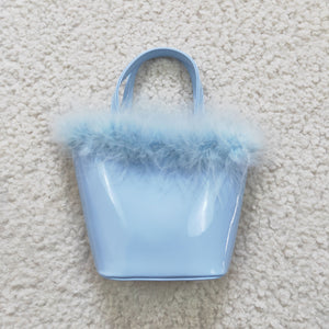 blue handbag