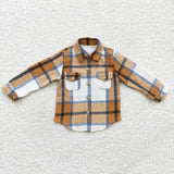 white and brown plaid boys T-shirts
