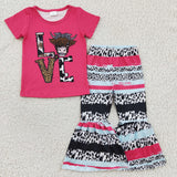love cow pink girls clothing