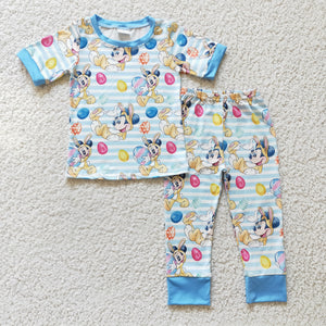 Easter blue cartoon mouse boys outfits