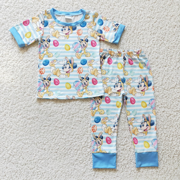 Easter blue cartoon mouse boys outfits