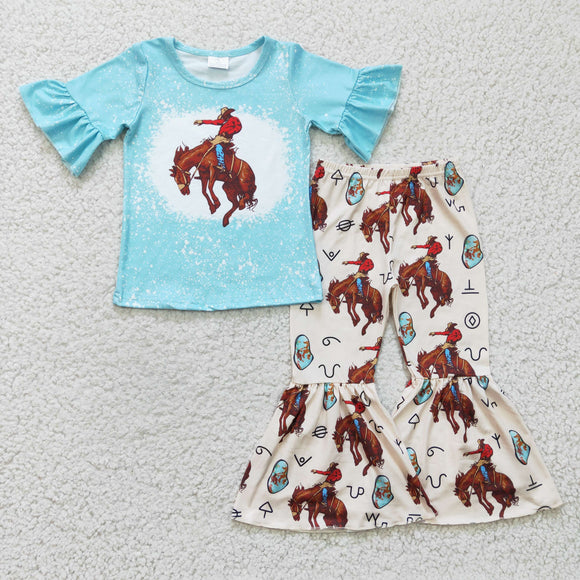 western blue girls outfits clothing