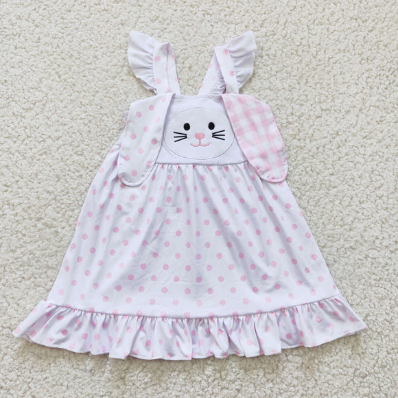 Easter bunny girls dot dress