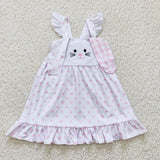 Easter bunny girls dot dress