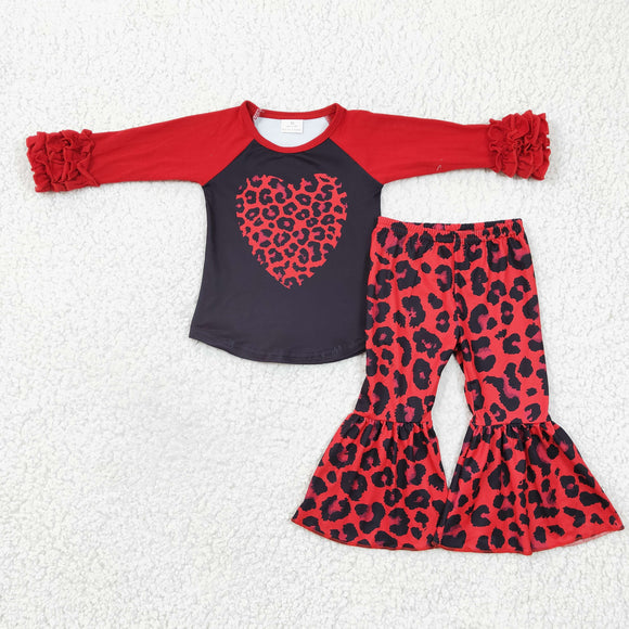 Valentine's Day red leopard girls outfits