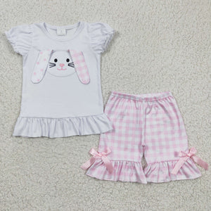 Easter Embroidered bunny girls outfits
