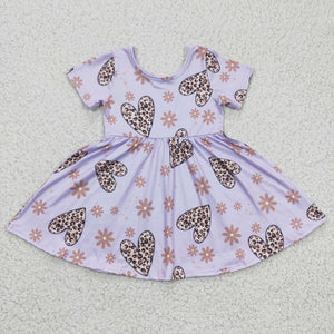 Valentine's purple love girls dress